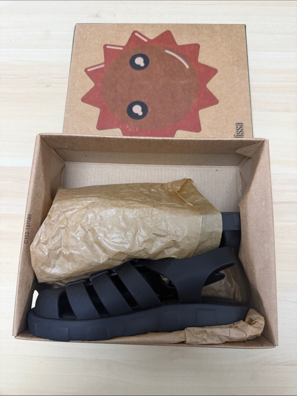 Mini Melissa Black Kids Jelly Sandals